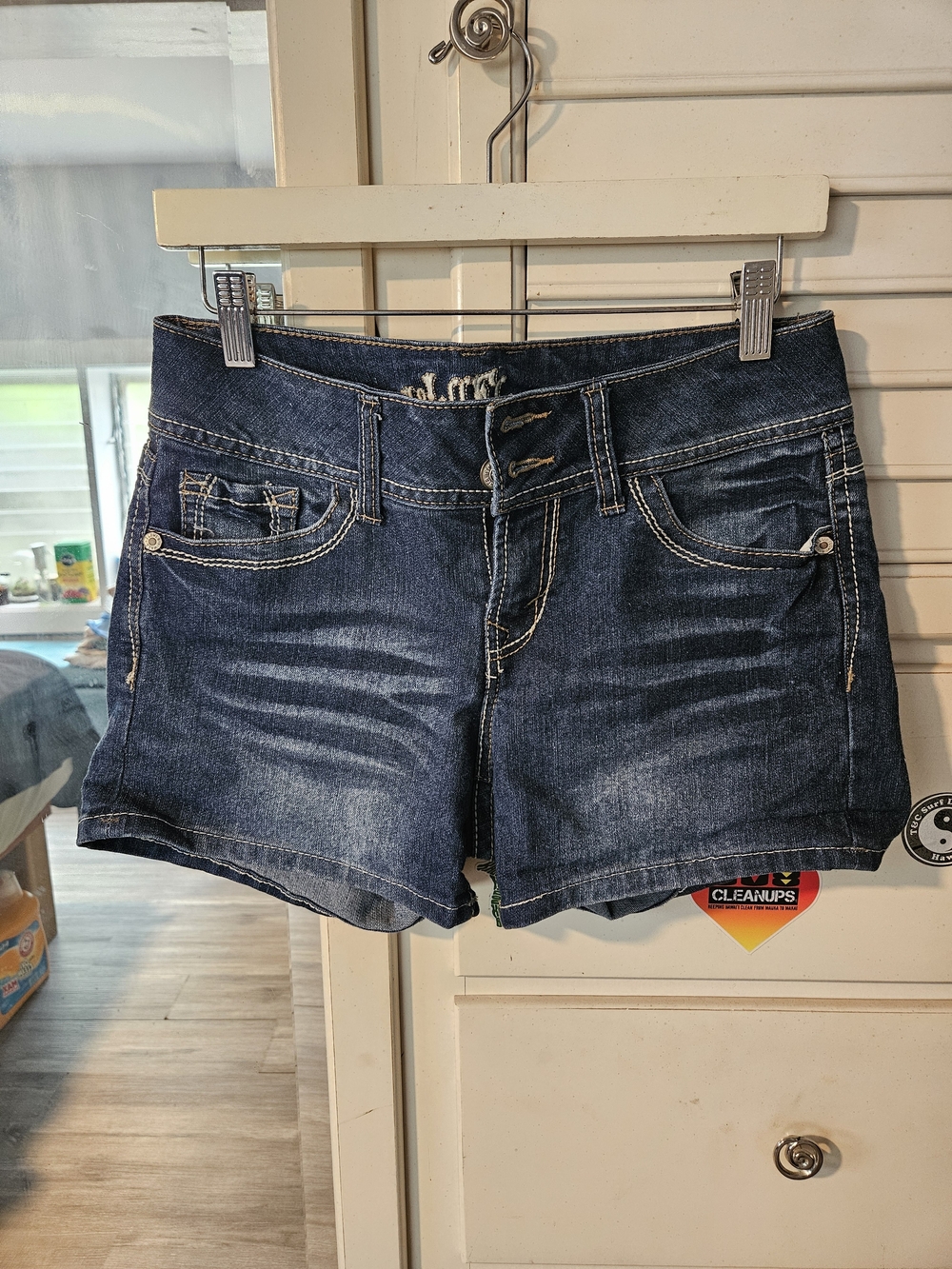 Y2K Low Rise Wallflower Dark Blue Denim Shorts